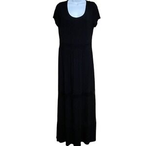 Spense Black Maxi‎ Dress Short Sleeve Casual Comfortable Dress Women's Small